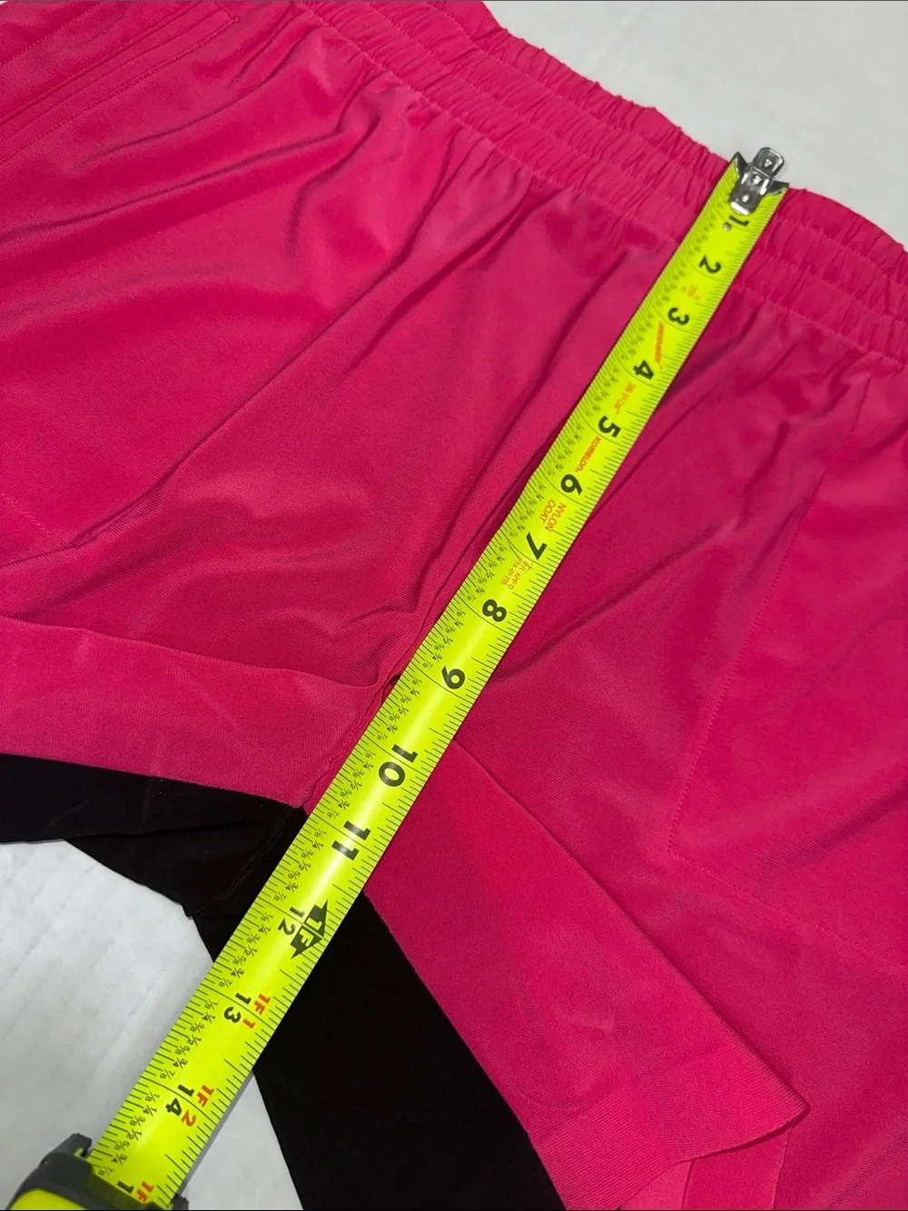Norma Kamali Pink Black Shorts Side Stripe Stretchy Comfy Womens‎ Large